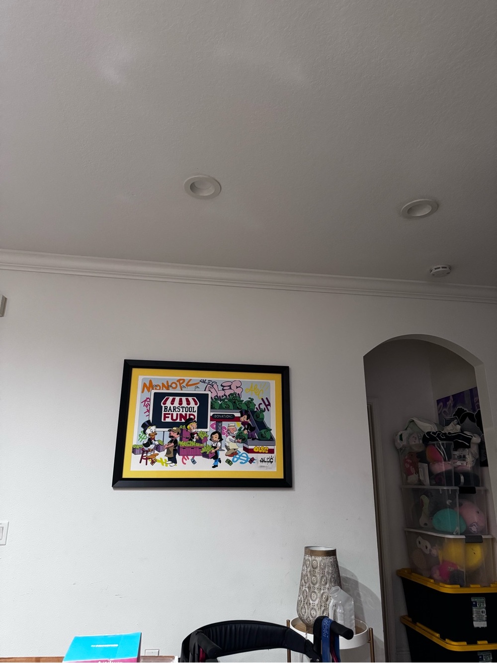 Framed Colorful Pop Art Print in Black Frame